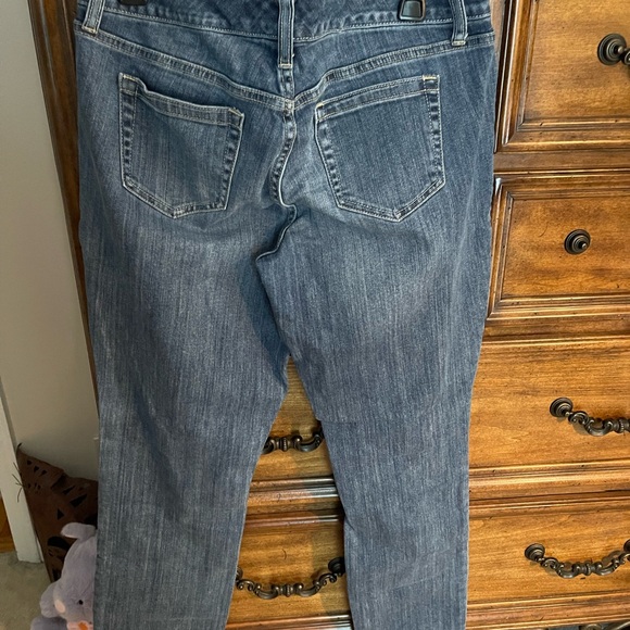 Torrid Women's Distressed Blue Jeans with Floral Embroidery - Picture 4 of 4